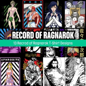 Anime Tshirt design street wear, Ragnarök, record of ragnarok, shiva tshirt design