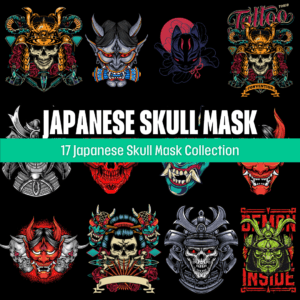 Japanese Oni Skull Mask Design Free