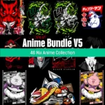 Goku anime tshirt design bundle, gojo tshirt design bundle, naruto tshirt design bundle