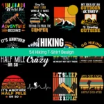 Free hiking travel tshirt design