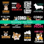 Free Corgi Tshirt design bundle, tshirt design bundle, cool tshirt design, dog tshirt design