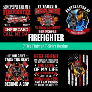 fire fighter tshirt design