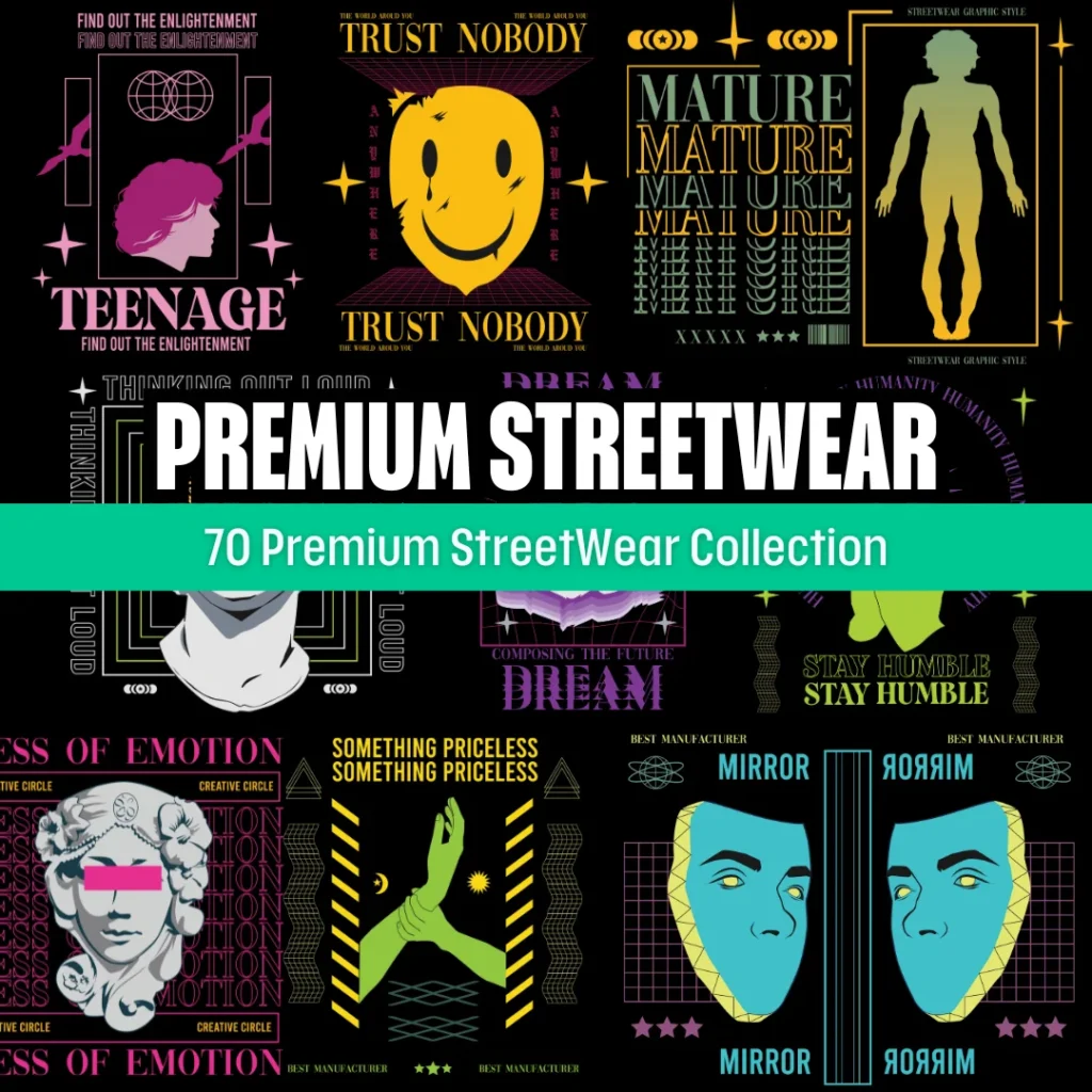 Streetwear Tshirt design bundle free download