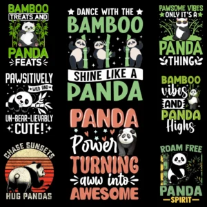 Panda tshirt design