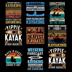 Free kayaking tshirt design