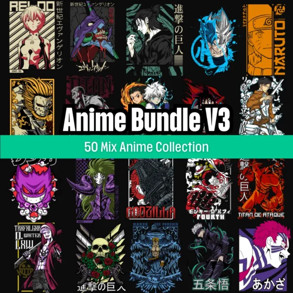 Free Anime Tshirt Design bundle