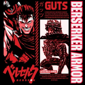 Berserk Anime Tshirt Design, free anime tshirt mockup