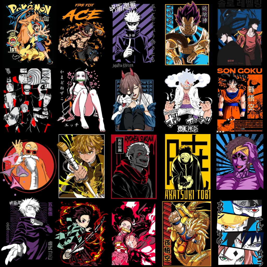 Anime T-Shirt Design Bundle Free Download