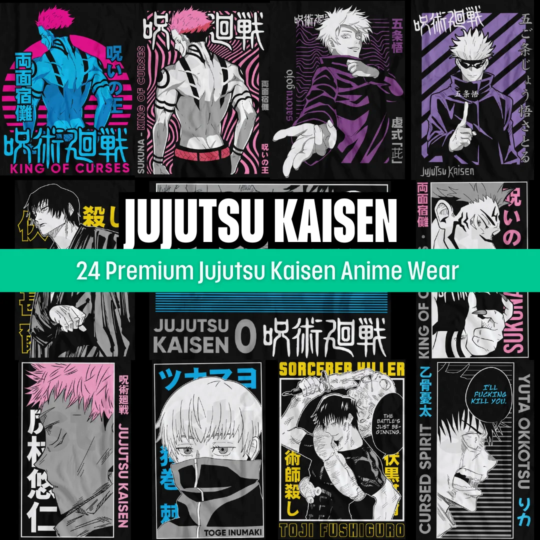 Jujutsu kaisen anime wear tshirt design